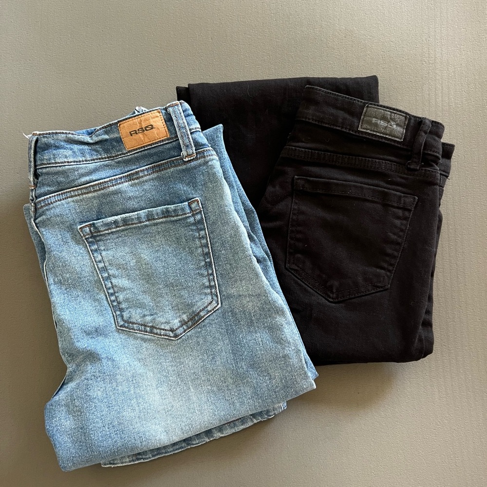 RSQ Light Blue and Black Boys Jeans